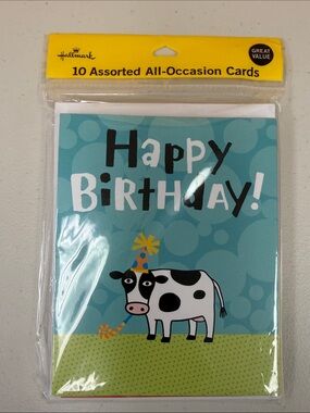 Hallmark 10 assorted all occasion cards - all Birthday Cards - Pack of 10 new